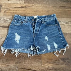 Rip Curl denim distressed shorts 9